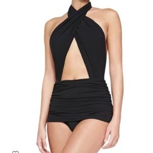 Brand New Norma Kamali Cross Halter Mio Swimsuit